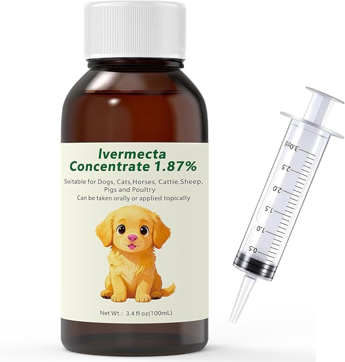 lvermect for Dogs, forDewormex Cats, Suitable for Cats, Dogs, Cattle, Sheep, Horses, and Poultry, 100mL