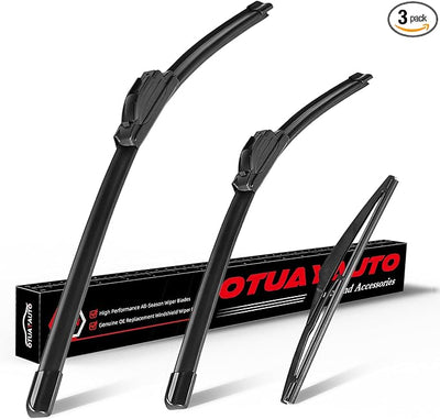 OTUAYAUTO Premium Windshield Wiper Blades - Replacement for Dodge Durango 11-23, Jeep Grand Cherokee 11-13, All-Weather Performance, Front and Rear Wiper Blades, J/U Hook - 22"+21"+12" (Pack of 3)
