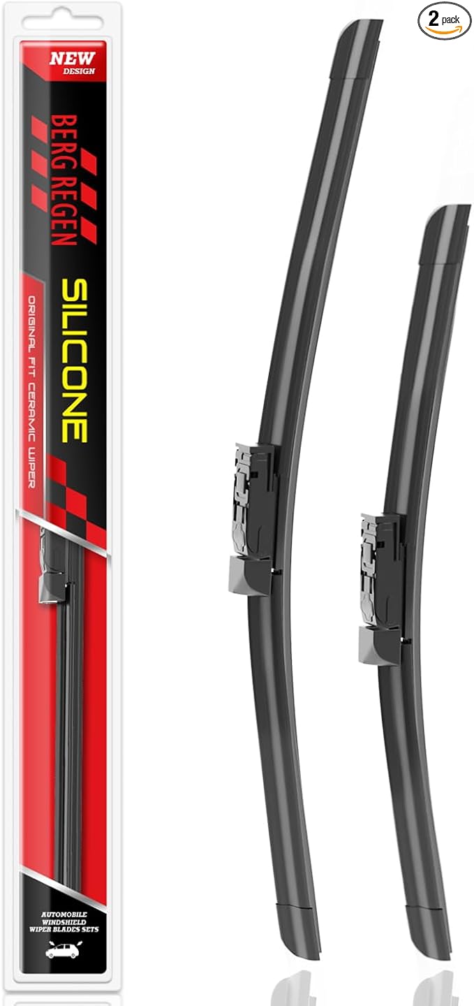 BERG REGEN Silicone Windshield Wiper Blades Replacement for Mazda CX-5 CX5 CX9 CX-9 6 2023 2022 2021-2017 Windshield Wipers (Pack Of 2) Automative Replacement Windshield Wiper Blades- 24"/18"