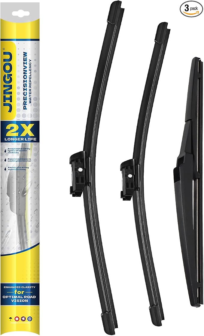 3 Wiper Blades Sets,Compatible with Lexus NX200t 2015-2017,NX300 2018-2023,Automotive Replacement Windshield Wiper Blade - 26"/16"/12" (Set of 3) Top Lock