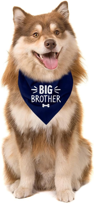 Big Brother Dog Bandana, Deep Blue Pet Dog Scarf Accessories, Pregnancy Announcement Big Brother Baby Reveal, Pet Dogs Triangle Scarf, Dogs Bandana for Small Medium