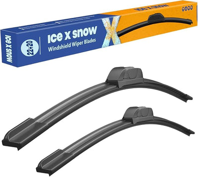 22"+20" Silicone Wiper Blades Oem Quality Premium All Seasons Windshield Wiper Blades (Pack of 2)