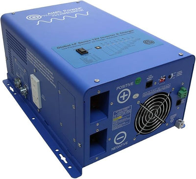 AIMS 3000W 12V Pure Sine Inverter Charger w/Transfer Switch 120V ETL