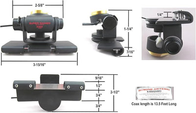 Diamond Antenna K400SNMO K400 Series Trunk and Hatchback Mount Heavy Duty Adjustable Mobile Radio Antenna Mount with NMO Base for Sedan Hatchback and Compact Vehicle Installations