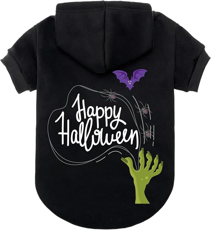 EXPAWLORER Dog Hoodie-Soft and Warm Dog Sweaters, Pet Clothes Autumn Winter Coat Sweatshirt with Halloween Theme Print for Puppy,Cat, Small Medium Large Dogs