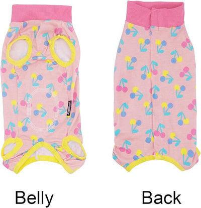 2 Packs Pet Dog Recovery Onesie Suit for Dogs Cats After Surgery,Dog Abdominal Wounds Bandages Cone E-Collar Alternative. (Pink, XXL)