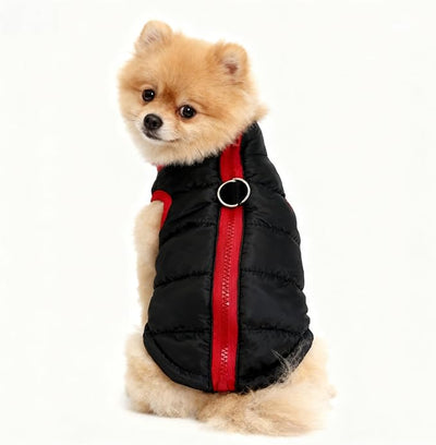 Winter Waterproof Windproof Vest Coat for Small Medium Dogs - Warm Jacket for Cold Weather (Not Suitable for Big Dogs) X-Black S