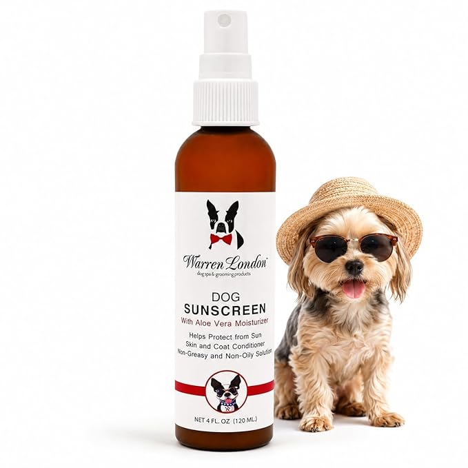 Dog Sunscreen Spray Protection with Aloe Vera I Dog Skin Soother I Puppy Sunblock I Made in USA- 4oz