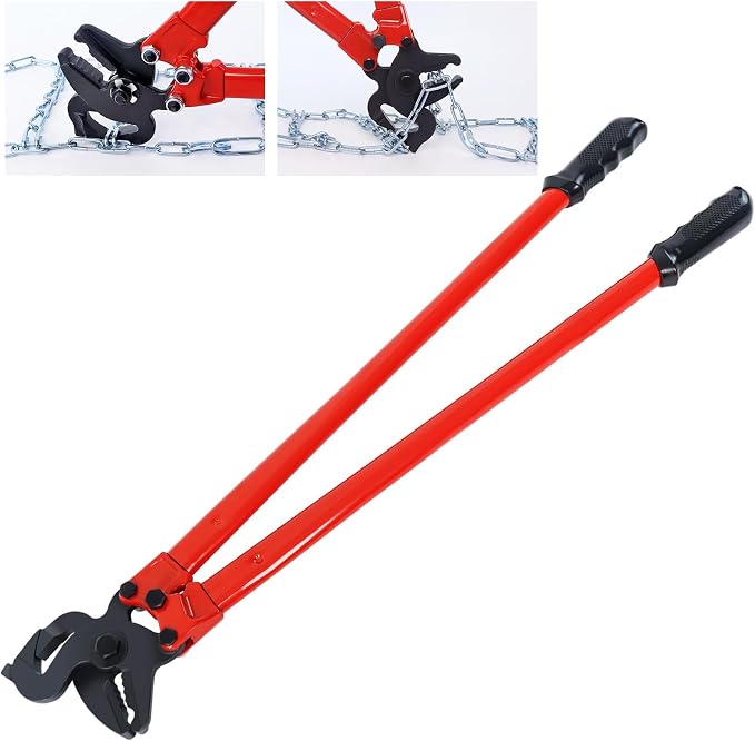 YHK 30" Chain Repair Pliers, Snow Tire Chain Repair Pliers, Quick Open and Close Chain