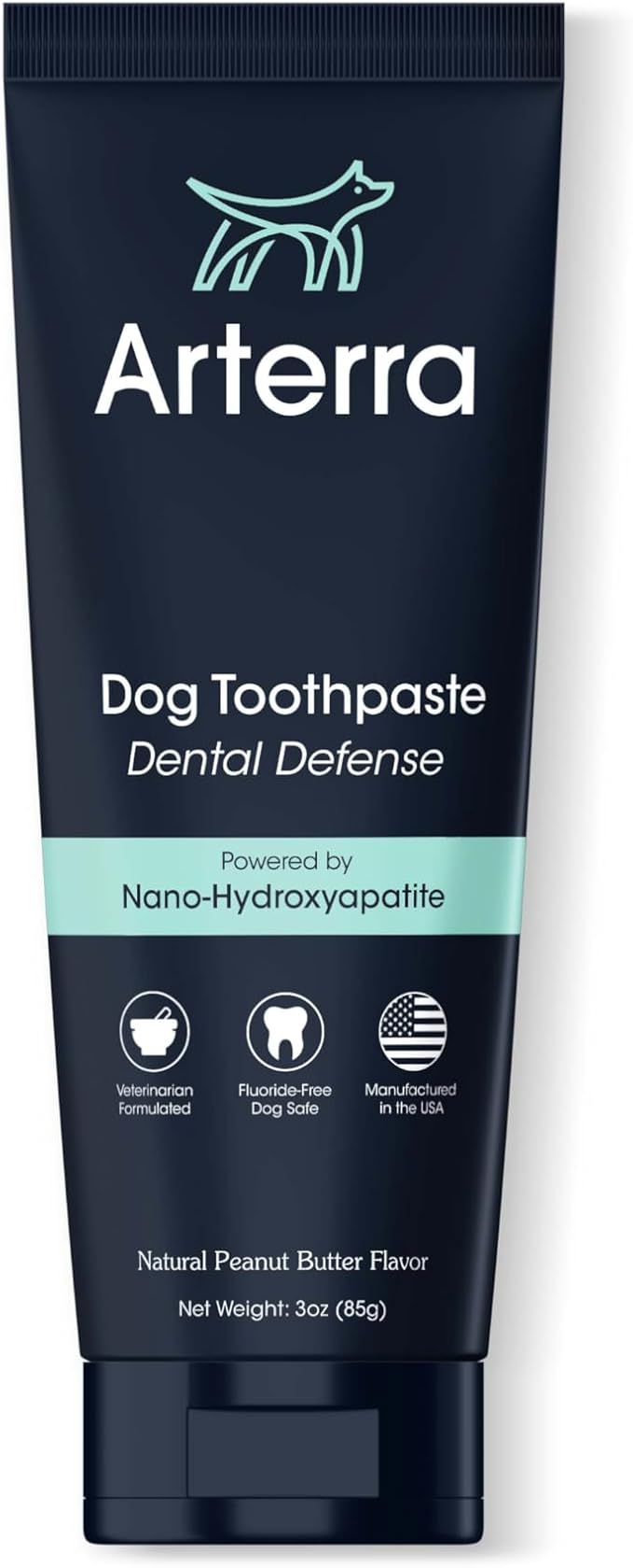 Remineralizing Dog Toothpaste – Vet-Grade, with Nano-Hydroxyapatite, Reverses Early-Stage Decay, Cleans Teeth, Removes Tartar, Freshens Breath by, Plant-Based, Natural Flavor, 3oz