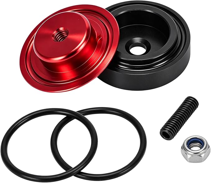 Car Wiper Plug, Waterproof Auto Rear Windshield Wiper Delete Cover Kit with O-Ring, Aluminum Alloy Block-Off Grommet Cap Replacement for Cars SUVs Trucks, Car Accessories (Red)
