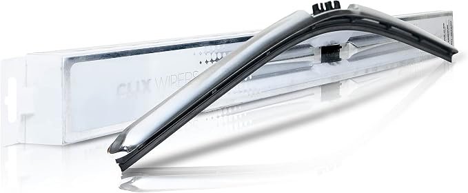 Clix Wipers - 14" Chrome Automotive Replacement Wiper Blade (Pack of 1) Universal Clip On All-Weather Flex Frame Windshield Wiper