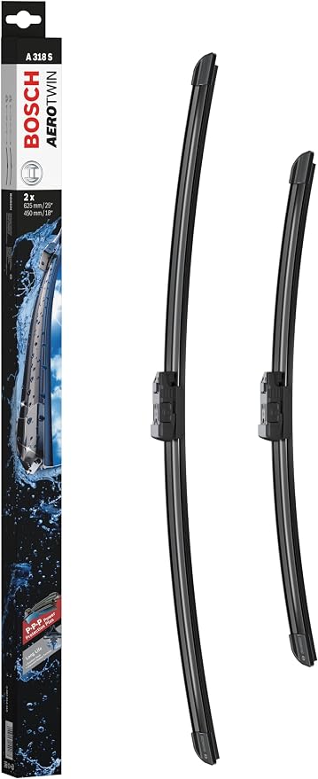 BOSCH 3397014318 AeroTwin OE Replacement Wiper Blades Driver & Passenger Side - Set of 2 (25" & 18") Top Lock 16mm