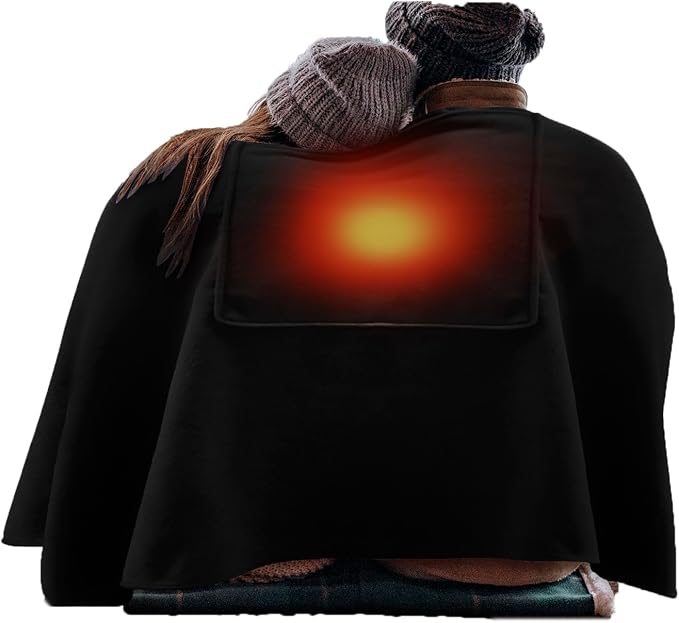 Cordless Heated Blanket Battery Operated Heated Shawl Wraps for Women Rechargeable Heating Pads Indoor/Outdoor, Gifts