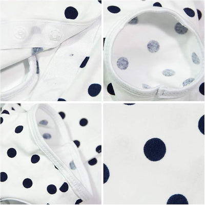 Dog’s Recovery Suit Post Surgery Shirt for Puppy, Wound Protective Clothes for Little Animals(White spot-m)