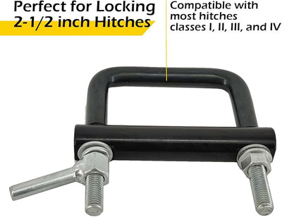 MaxxHaul 50832 Hitch Tightener Anti Rattle Stabilizer for 2-1/2" Hitches - with Wrench Nut - No Tool Installation Fast & Easy