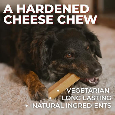 Bully Bunches Extra Large Authentic Yak Cheese Himalayan Chews for Large Dogs & Aggressive Chewers - All Natural Dog Treat Dental Chews, Made with Real Yak Milk - Lactose & Rawhide Free (6 PK)