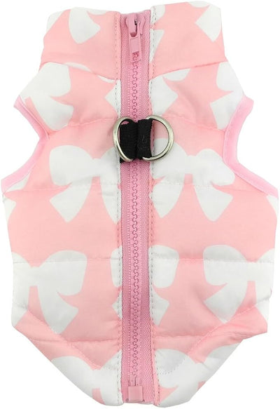 New Various Pet Cat Dog Soft Padded Vest Harness Small Dog Clothes Pink Bow XS, Model: BFL049-Pink-XS