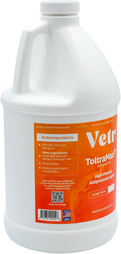 Toltrazuril 5.0% for Horses, Dogs, Cats, 1/2 Gallon, for Non-Food Chain Animals
