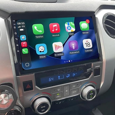 Android 15 Car Stereo for Toyota Tundra 2014-2021, 2+64GB 9-inch Touchscreen with CarPlay Android Auto, GPS Navigation, Bluetooth, WiFi, FM Radio, 720P Backup Camera