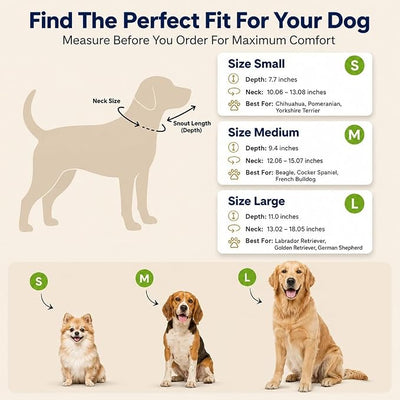 Soft Dog Cone Collar – Comfortable Cone for Dogs to Stop Licking After Surgery, Elizabethan Collar for Large Dogs, Adjustable Dog Donut Collar for Inflatable & Comfy Recovery (S)