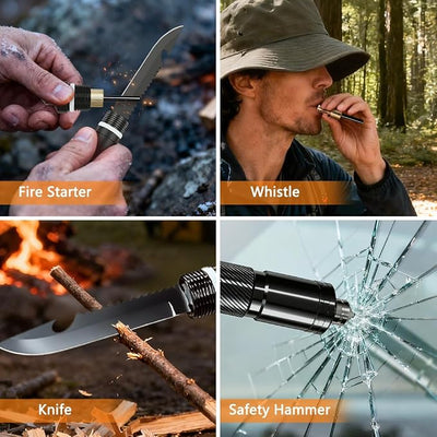 Foldable Camping Shovel - 30.4" High Carbon Steel Portable Multitool Entrenching Tool for Backpacking, Hiking, Survival & Car Emergency - Versatile & Sturdy
