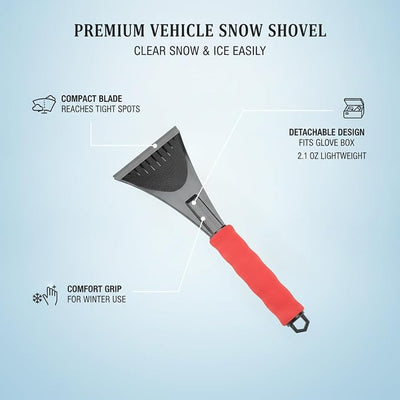 Glove Box Snow Shovel, Detachable Vehicle Tool with PP Blade and EVA Grip, Compact Car Accessory (1 PC)