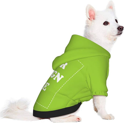 Dog Clothes, Custom Dog Hooded Sweatshirt, Personalized Pet Costume Robe Shirt with Text/Image/Club Name/Pet Shop Logo for Small Medium Large Dogs and Cats, GrassGreen, XS