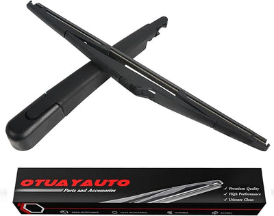 OTUAYAUTO Rear Windshield Wiper Arm Blade Set - Replacement for Hyundai Santa Fe 2019-2021, Elantra GT 2018-2020- Factory Style Back Wiper Cover Accessories Assembly for Rear Window