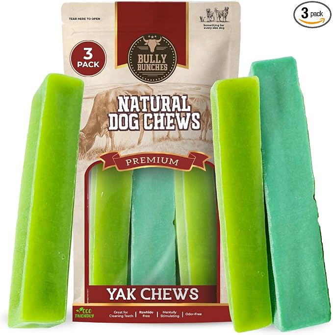 Premium Mint Himalayan Yak Chew for Dogs, 100g, All-Natural, Long-Lasting, Authentic Yak Milk, Healthy Dental Chew, High-Protein, Grain-Free (Medium, 3 Pack)