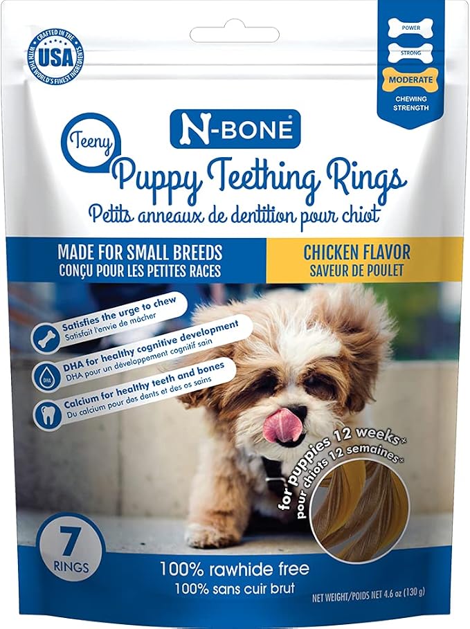 Teeny Puppy Teething Rings Chicken Flavor 7 Count / 4.6oz