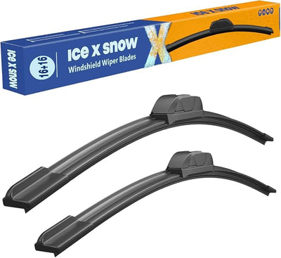 16"+16" Silicone Wiper Blades Oem Quality Premium All Seasons Windshield Wiper Blades (Pack of 2)