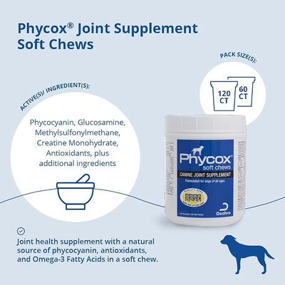 Phycox Dog Joint Supplement Soft Chews, 120 Ct