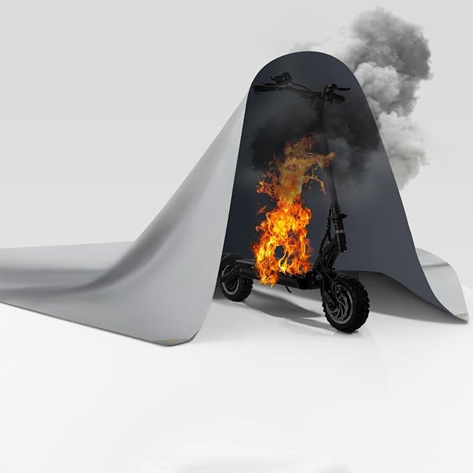 FLASLD Fireproof Lithium Battery Cover, Fastest & Simplest Way to Isolate and Extinguish Small Fires, Fire Blanket for E-Scooter and E-Bike Battery Storage Charging Protection