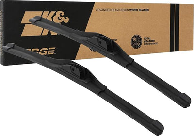 K&N EDGE Wiper Blades: All Weather Performance, Superior Windshield Contact, Streak-Free Wipe Technology: 20" (Pack of 2)