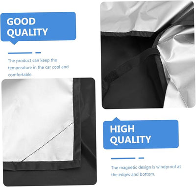 GALPADA Magnetic Windshield Cover for Frost and Snow Easy Install Windproof Design with Mirror Covers Car Windshield Protector