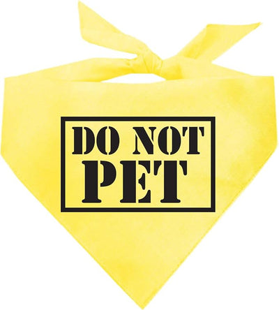Do Not Pet Dog Bandana (Yellow, OS 837)