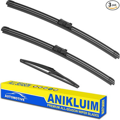 ANIKLUIM® 24"+21" Wiper Blades with 12" Rear Wiper Blade Set Replacement for 2009-2017 Buick Enclave Windshield Wipers Original Factory Quality (Pack of 3)