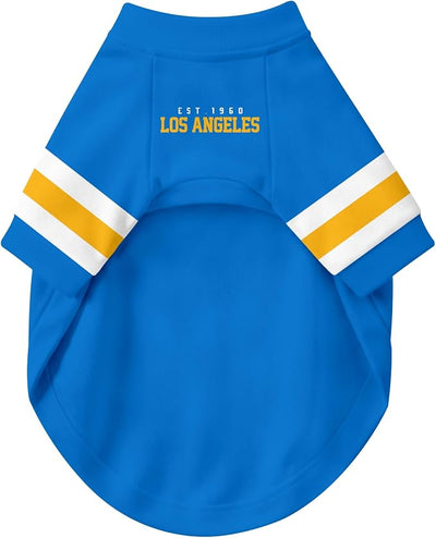 Los Angeles Dog Clothes Jersey Style Personalized Pet T Shirt with Custom Name Number for Small Medium Large Dogs