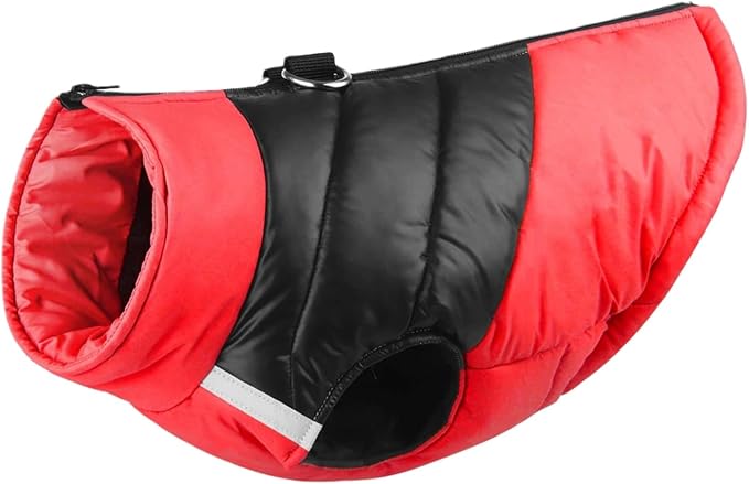 Winter Christmas Waterproof Windproof Dog Jacket - Warm Vest Coat for Small & Medium Dogs - Not Suitable for Big Dogs C-3-red Large