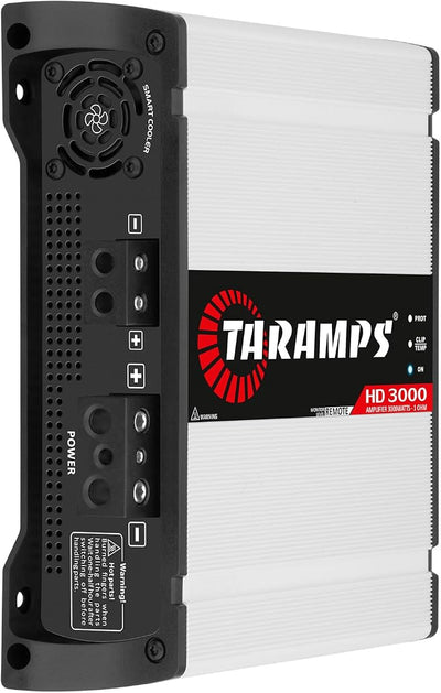 Taramps HD 3000 1 Ohm 1 Channel 3000 Watts RMS MAX, Full Range Car Audio, Monoblock, LED Monitor Indicator, Class D Amplifier, Crossover, White 3k amp, Sound Quality