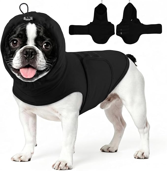 MIGOHI Calming Vest for Dogs | Soft Anxiety Vest for Dogs,Dog Calming Shirt for Storm,Separation,Fireworks, Anxiety Wraps for Dog to Stop Panting & Hiding During Vet Visit,Travel,Black,M