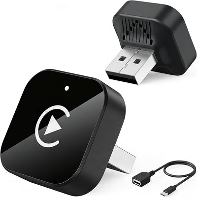 (2026 Upgraded) Wireless CarPlay Adapter for Apple iPhone＆Android, Small Size,Plug and Play,Fast and Stable Connection Wireless Adapter for CarPlay＆Android-No Latency to Screen(Black)