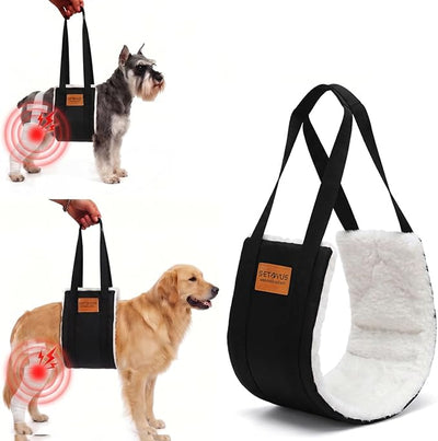 Dog Sling for Back Legs, Dog Lift Harness, Magic Tape Dog Sling for Large Dogs Hind Leg Support, Elderly Dog Lifter, Help Canie Hip Arthritis K9 Cruciate Ligament Rehabilitation (Large)