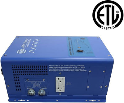 AIMS 3000W 12V Pure Sine Inverter Charger w/Transfer Switch 120V ETL