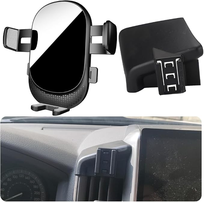 Car Phone Holder for Toyota Land Cruiser Auto Accessories[Special vehicle installation，only For 2016-2021 Land Cruiser][Auto Lock Hands Free Cell Phone Mount Car fits for iPhone & All Smartphones]