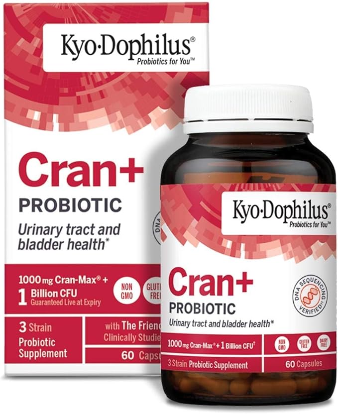 Kyolic Kyo-Dophilus Cran+ Probiotic, Urinary Tract and Bladder Health*, 60 Capsules