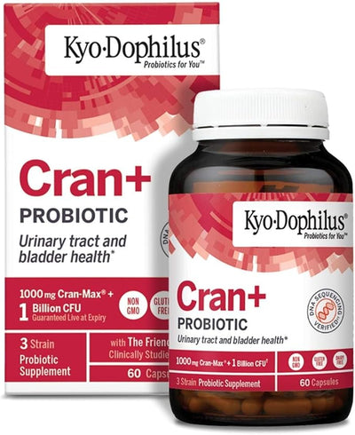 Kyolic Kyo-Dophilus Cran+ Probiotic, Urinary Tract and Bladder Health*, 60 Capsules