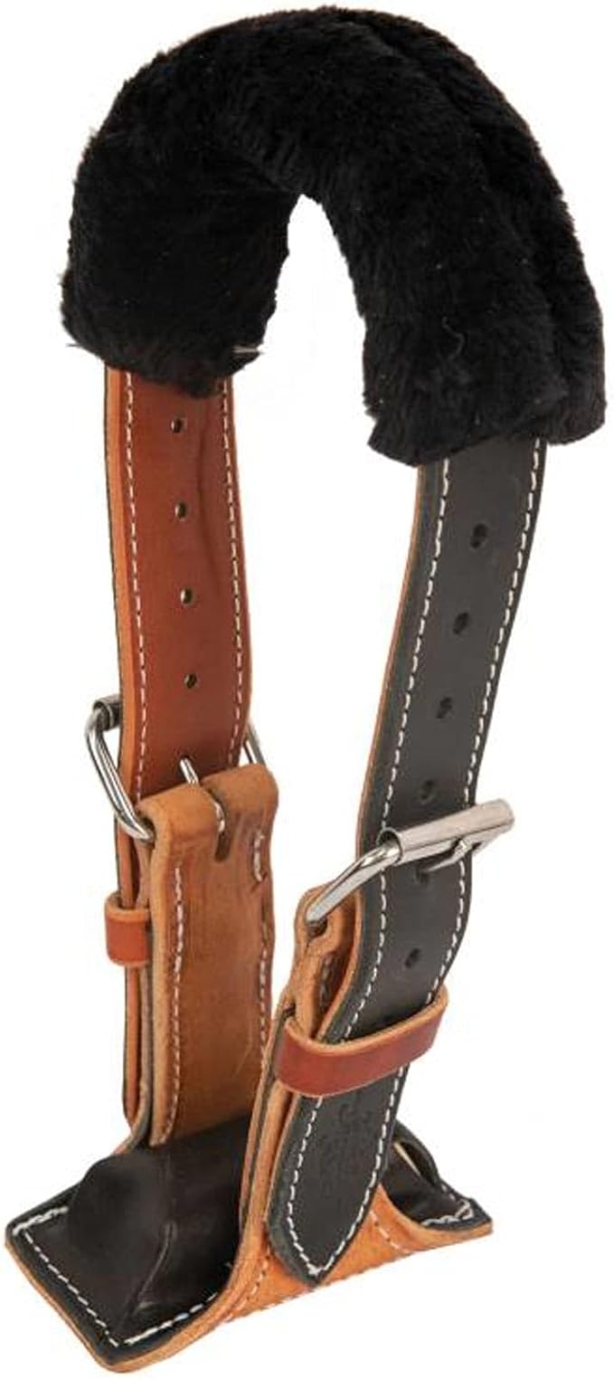 Professional's Choice The Dare Cribbing Control Collar | Durable Leather Cribbing Prevention for Horses | Fully Reversible Adjustable Fit with Removable Fleece