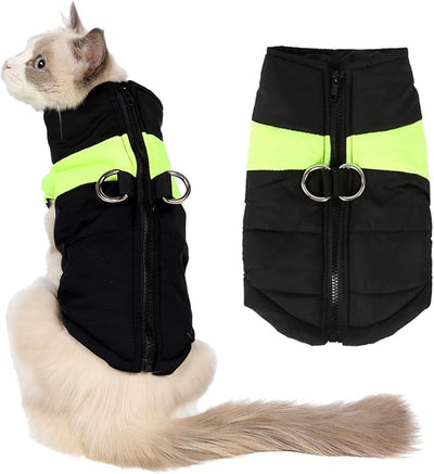Winter Waterproof Windproof Dog Jacket - Warm Vest Coat for Small & Medium Dogs - Not Suitable for Big Dogs C-Green Large